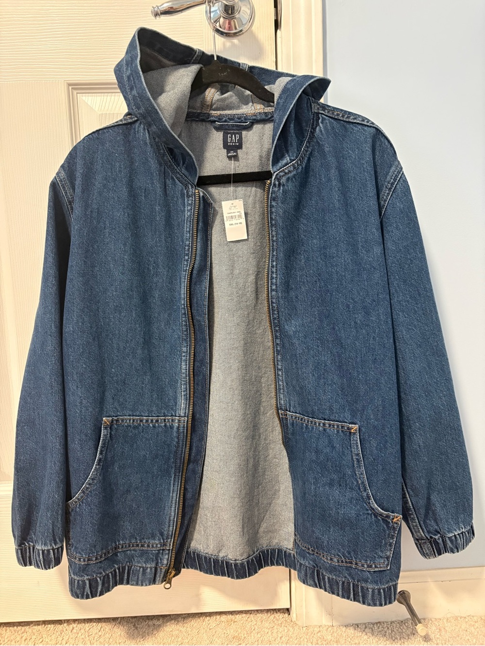 GAP Kid’s Denim Hooded Jacket - Blue